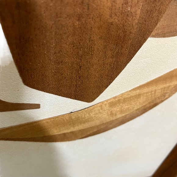 Vintage MCM Belart Teak Marquetry Danish Framed Art Set - Picture 8 of 10